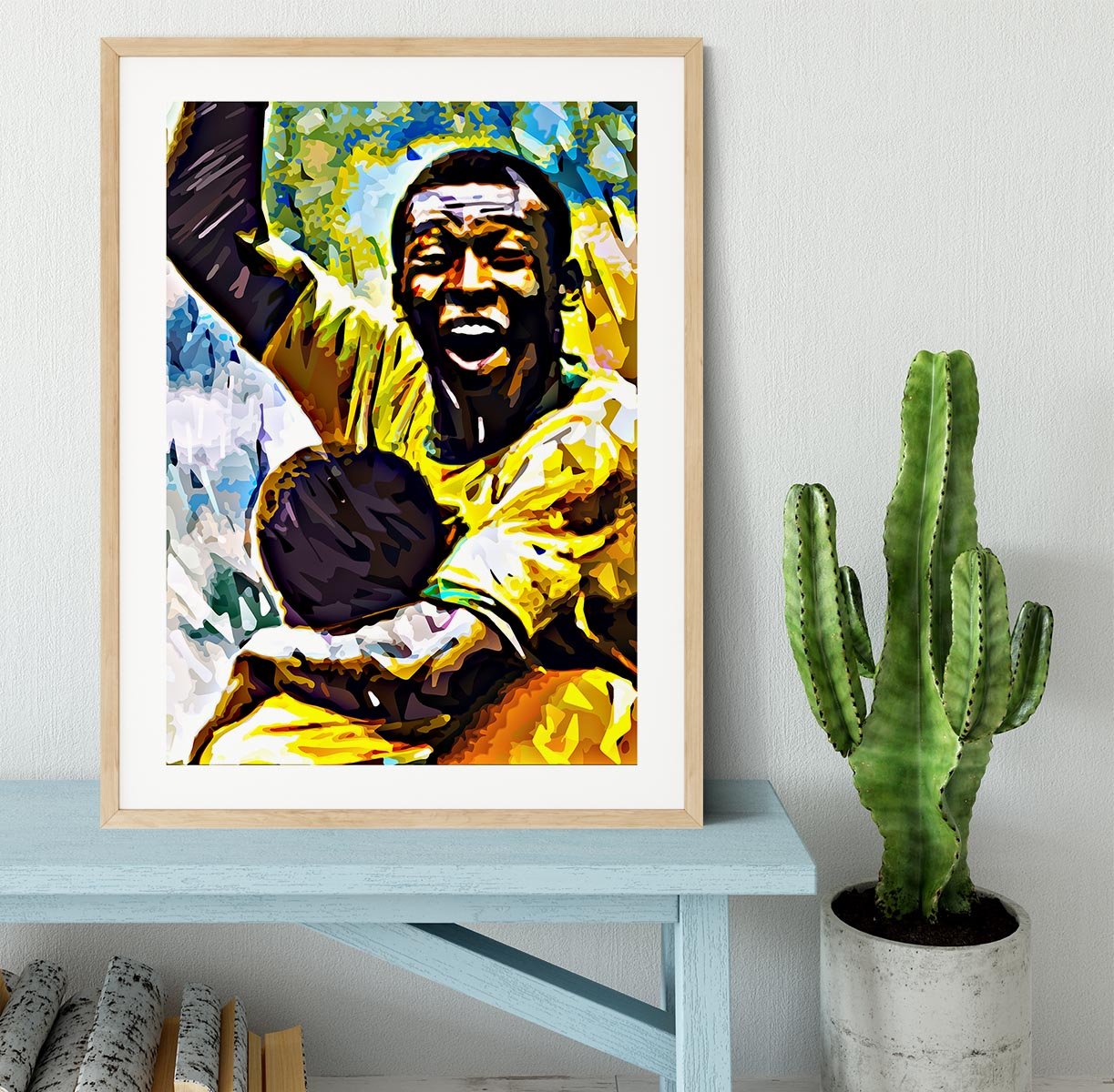 Pele Pop Art Framed Print - Canvas Art Rocks - 3