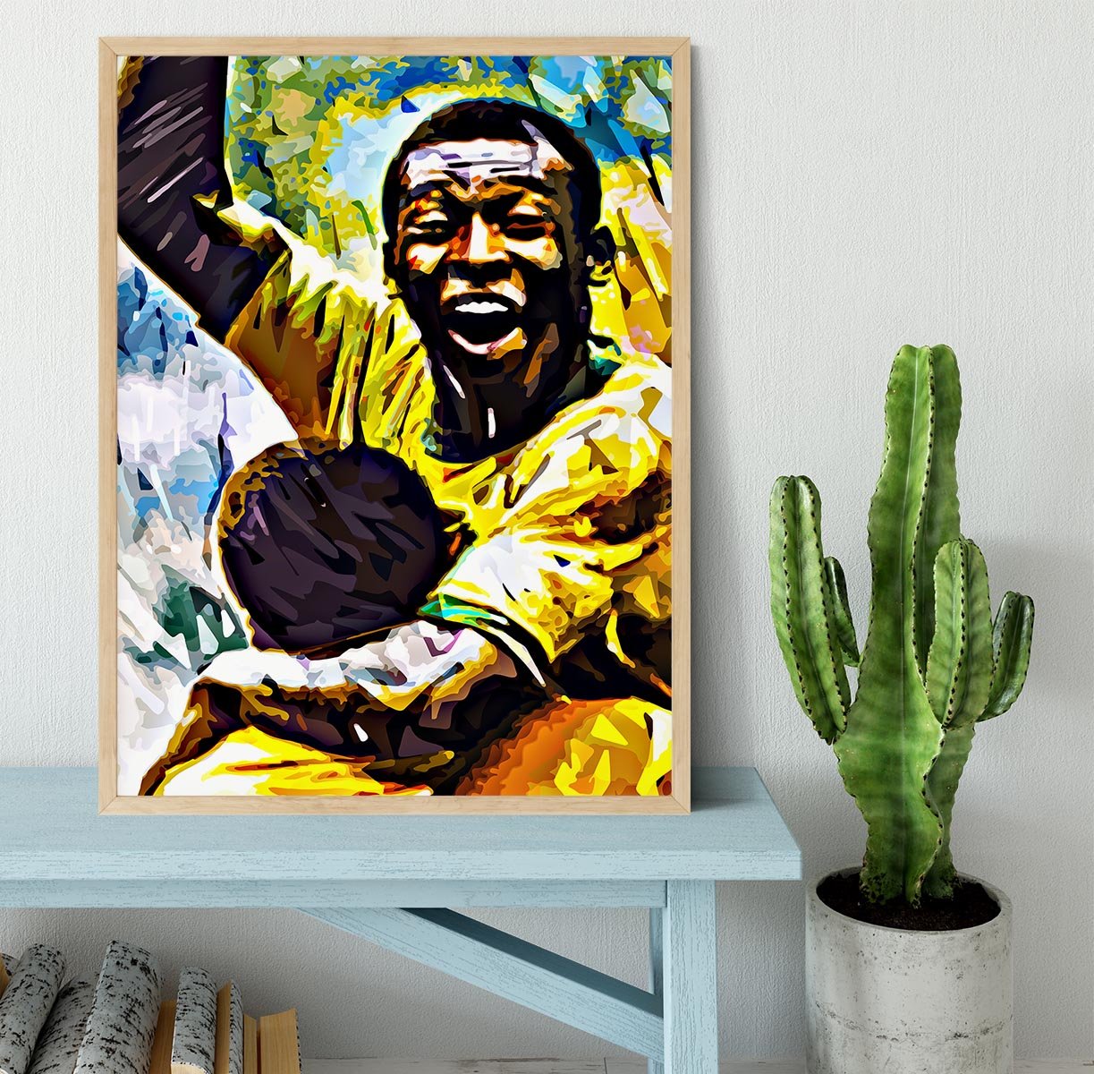 Pele Pop Art Framed Print - Canvas Art Rocks - 4