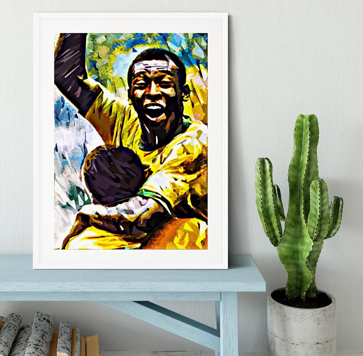 Pele Pop Art Framed Print - Canvas Art Rocks - 5