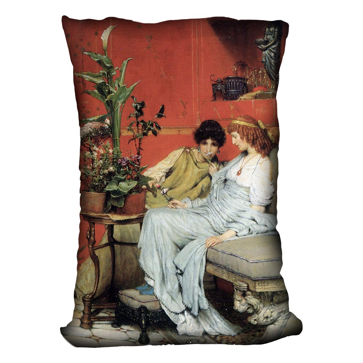 Penetralia by Alma Tadema Cushion - Canvas Art Rocks - 4