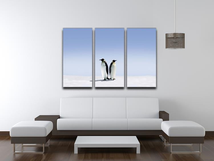 Penguins dont know where to go 3 Split Panel Canvas Print - Canvas Art Rocks - 3