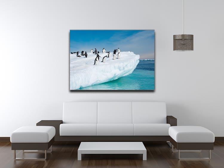 Penguins on Iceberg Canvas Print or Poster - Canvas Art Rocks - 4