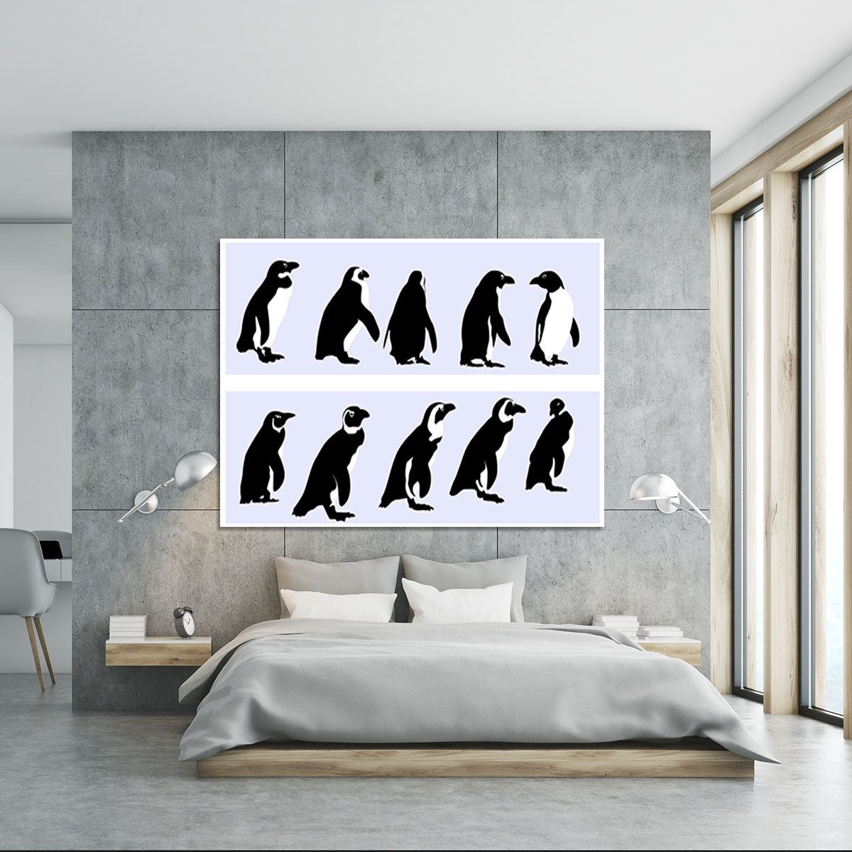 Penguins vector Canvas Print or Poster