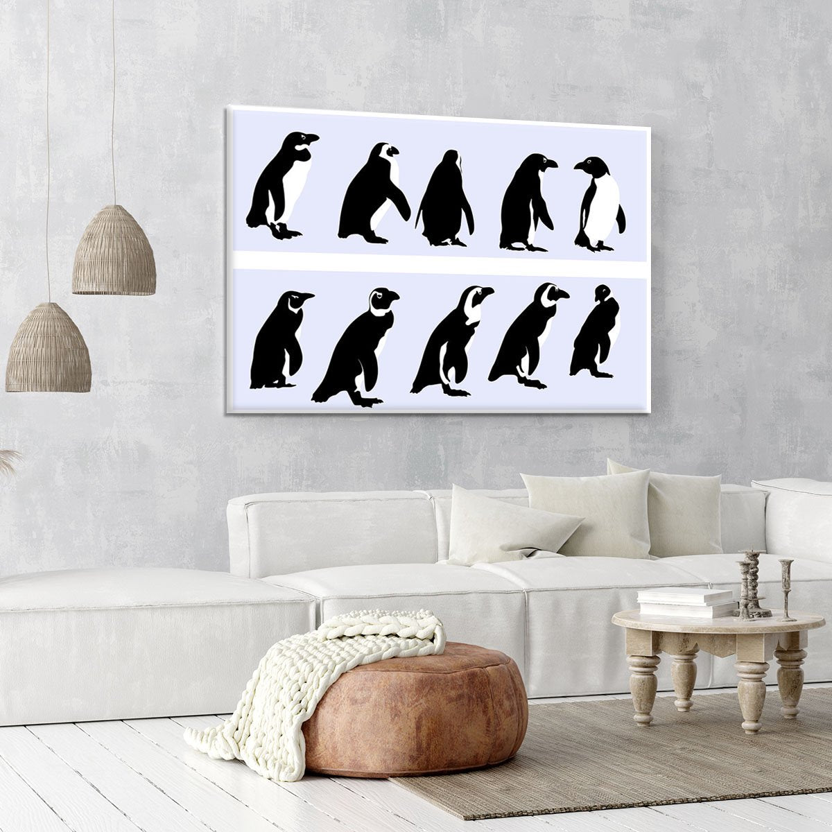 Penguins vector Canvas Print or Poster