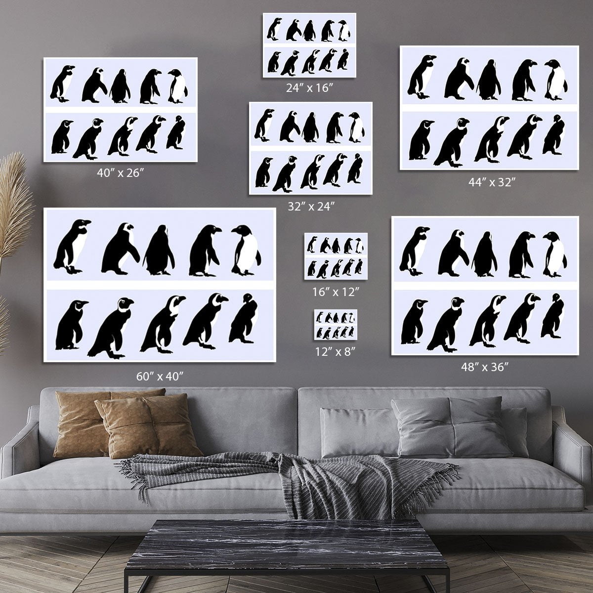 Penguins vector Canvas Print or Poster