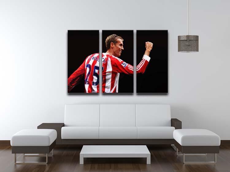 Peter Crouch Stoke City 3 Split Panel Canvas Print - Canvas Art Rocks - 3