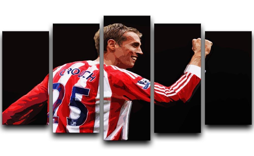 Peter Crouch Stoke City 5 Split Panel Canvas  - Canvas Art Rocks - 1