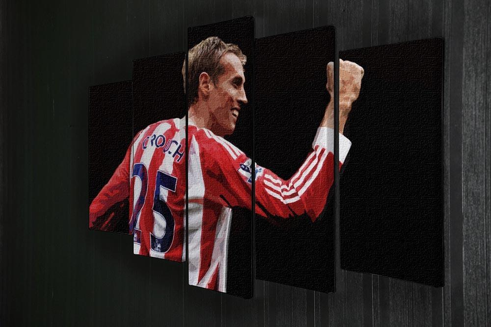 Peter Crouch Stoke City 5 Split Panel Canvas - Canvas Art Rocks - 2