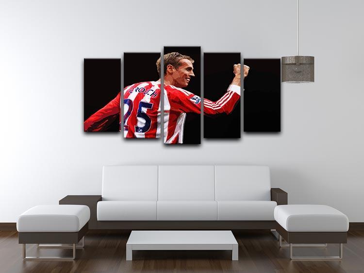 Peter Crouch Stoke City 5 Split Panel Canvas - Canvas Art Rocks - 3