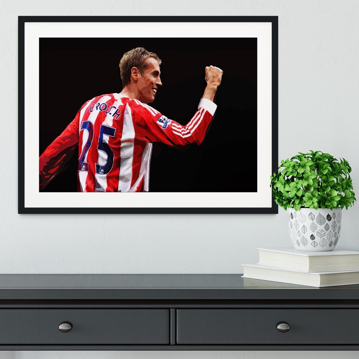 Peter Crouch Stoke City Framed Print - Canvas Art Rocks - 1