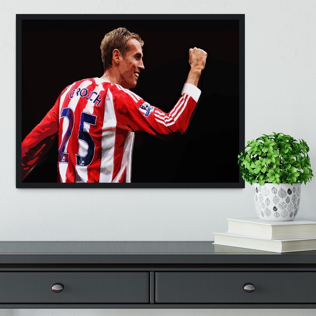 Peter Crouch Stoke City Framed Print - Canvas Art Rocks - 2
