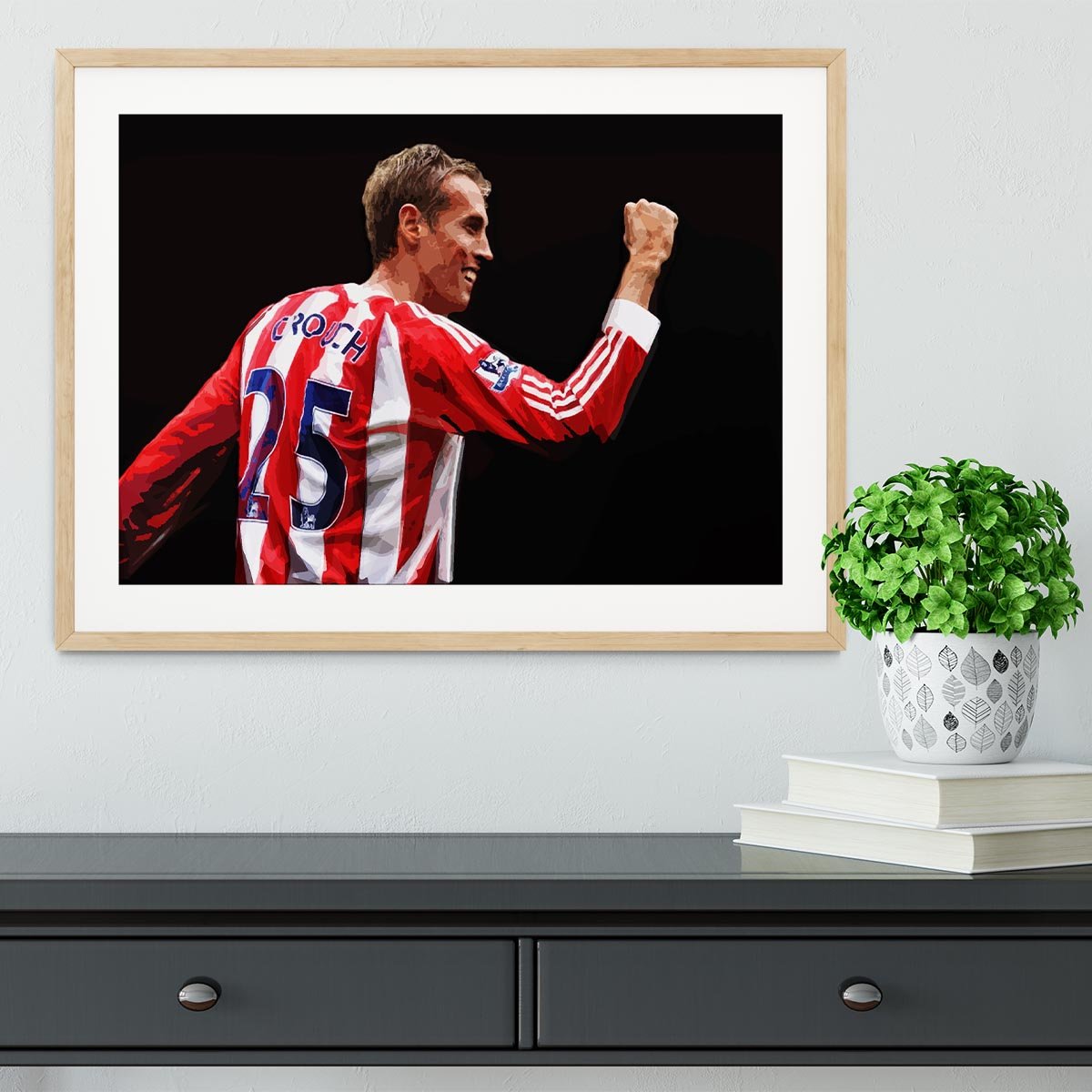 Peter Crouch Stoke City Framed Print - Canvas Art Rocks - 3