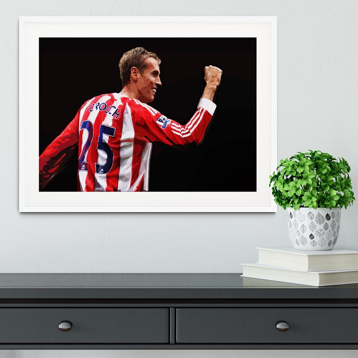 Peter Crouch Stoke City Framed Print - Canvas Art Rocks - 5