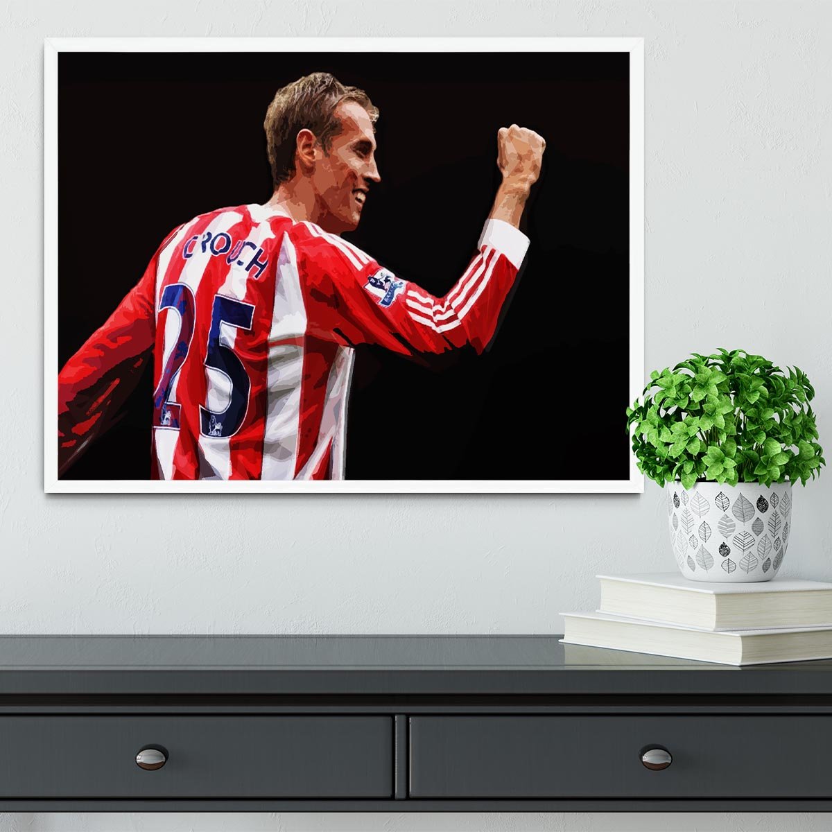 Peter Crouch Stoke City Framed Print - Canvas Art Rocks -6