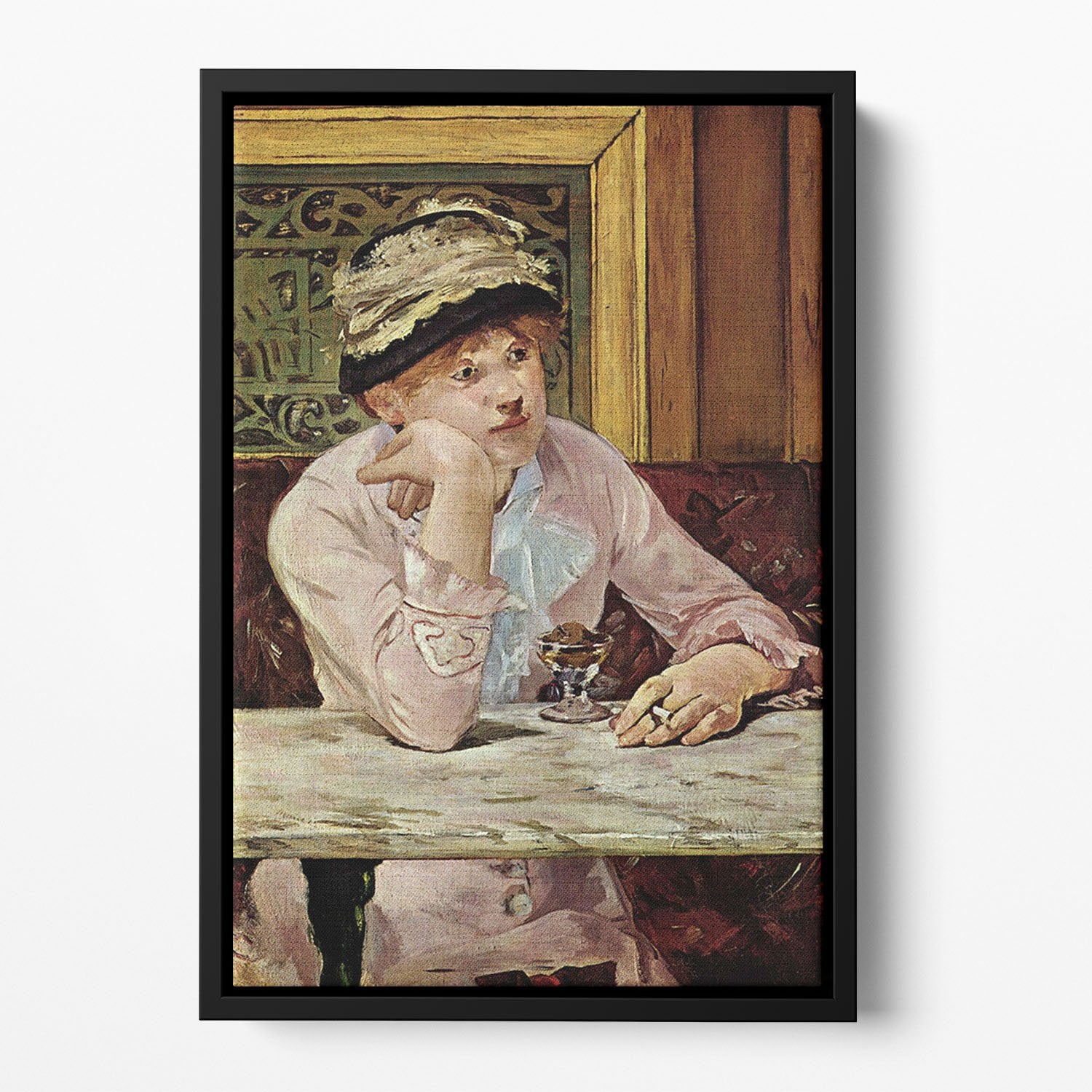 Pflaume by Manet Floating Framed Canvas