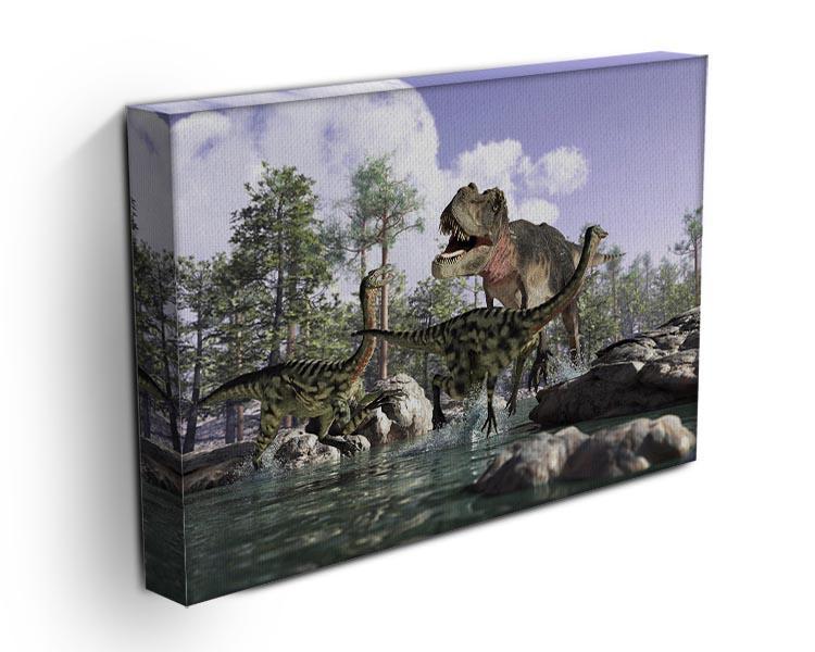 Photorealistic 3 D scene of a Tyrannosaurus Rex Canvas Print or Poster - Canvas Art Rocks - 3