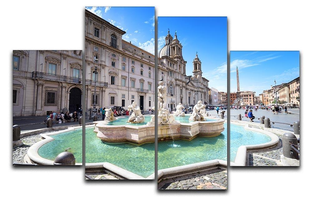 Piazza Navona 4 Split Panel Canvas  - Canvas Art Rocks - 1