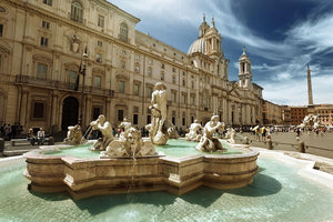 Piazza Navona Rome Wall Mural Wallpaper - Canvas Art Rocks - 1