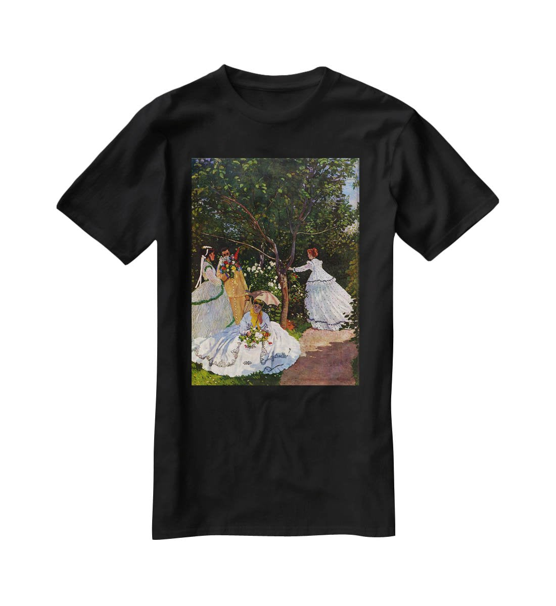 Picnic by Monet T-Shirt - Canvas Art Rocks - 1