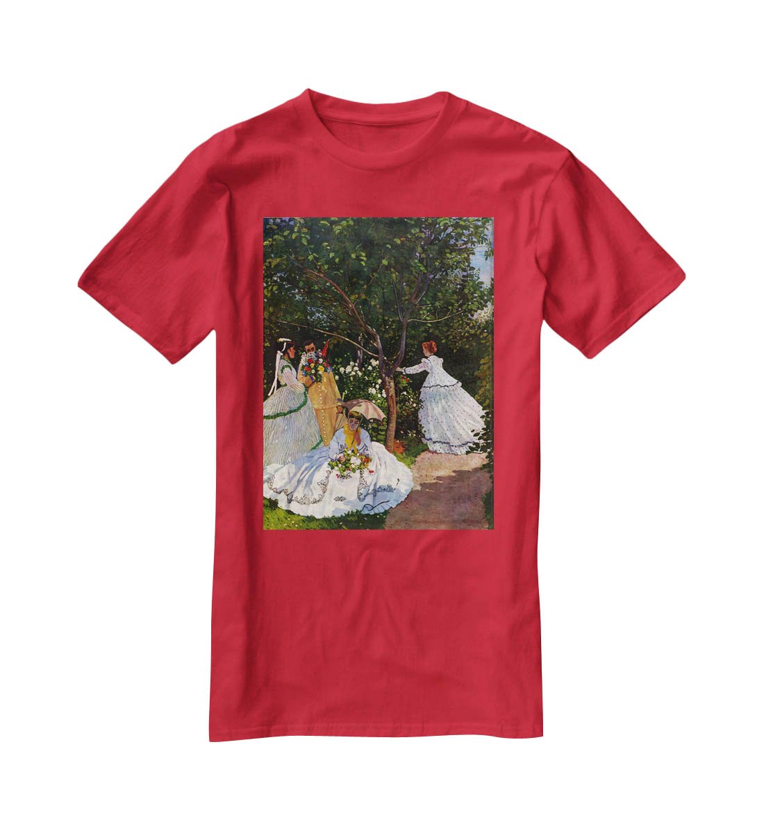 Picnic by Monet T-Shirt - Canvas Art Rocks - 4