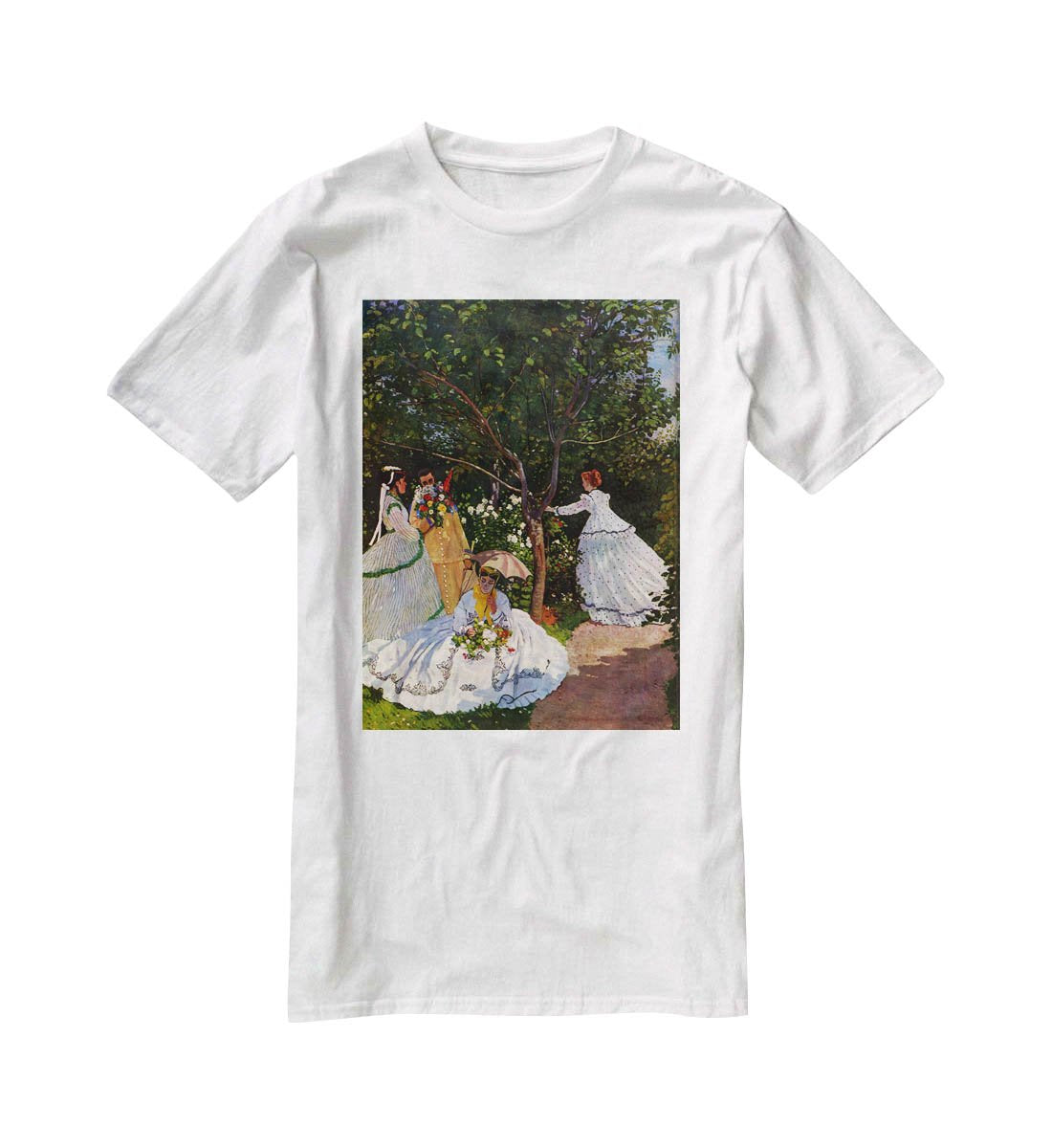 Picnic by Monet T-Shirt - Canvas Art Rocks - 5