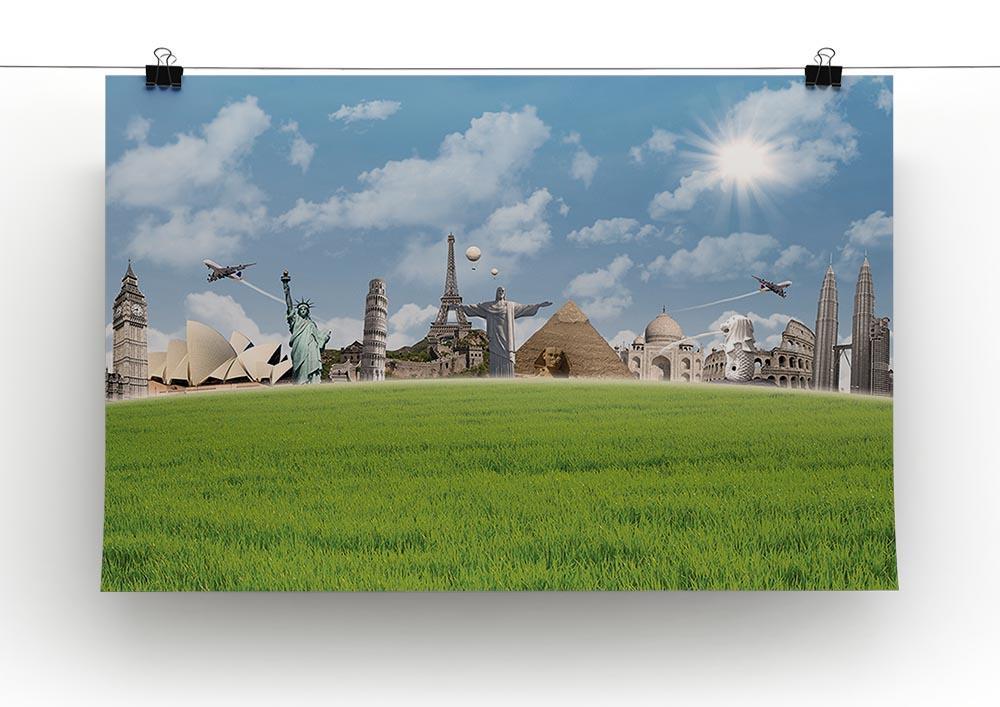Picture of different landmarks Canvas Print or Poster - Canvas Art Rocks - 2