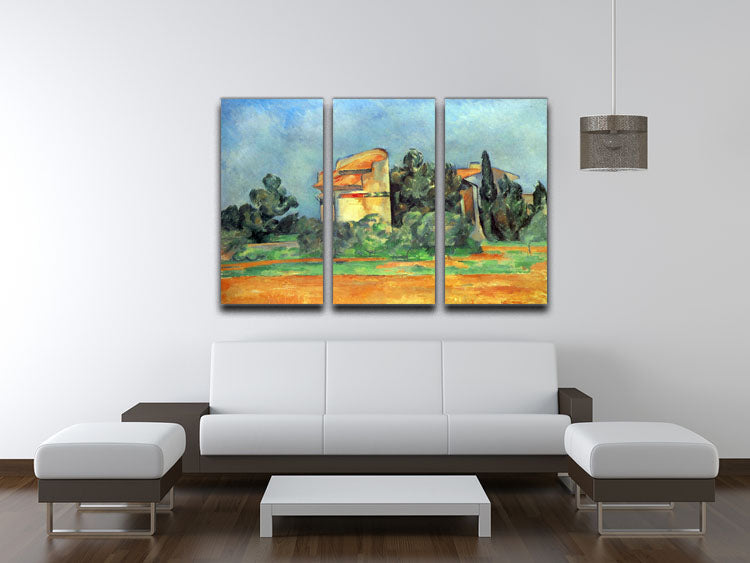 Pigeonry in Bellvue by Cezanne 3 Split Panel Canvas Print - Canvas Art Rocks - 3