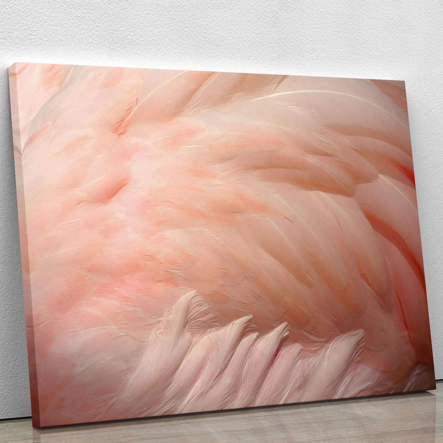 Pink flamingo feathers Canvas Print or Poster