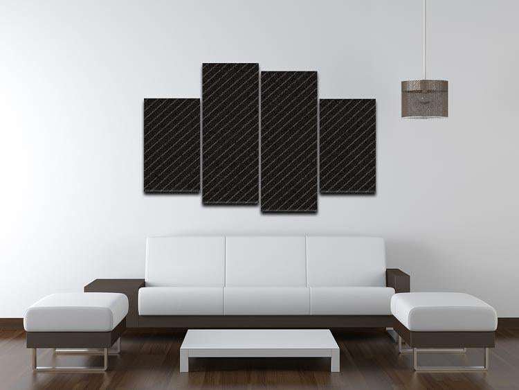 Pinstripe suit fabric 4 Split Panel Canvas - Canvas Art Rocks - 3