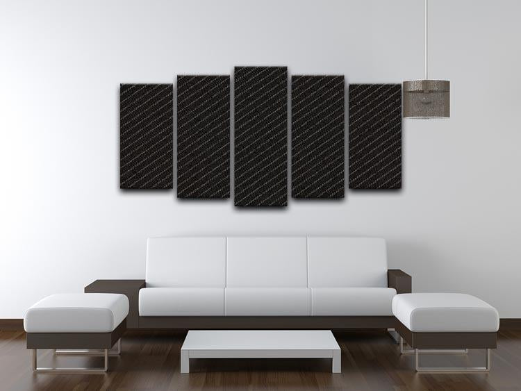 Pinstripe suit fabric 5 Split Panel Canvas - Canvas Art Rocks - 3