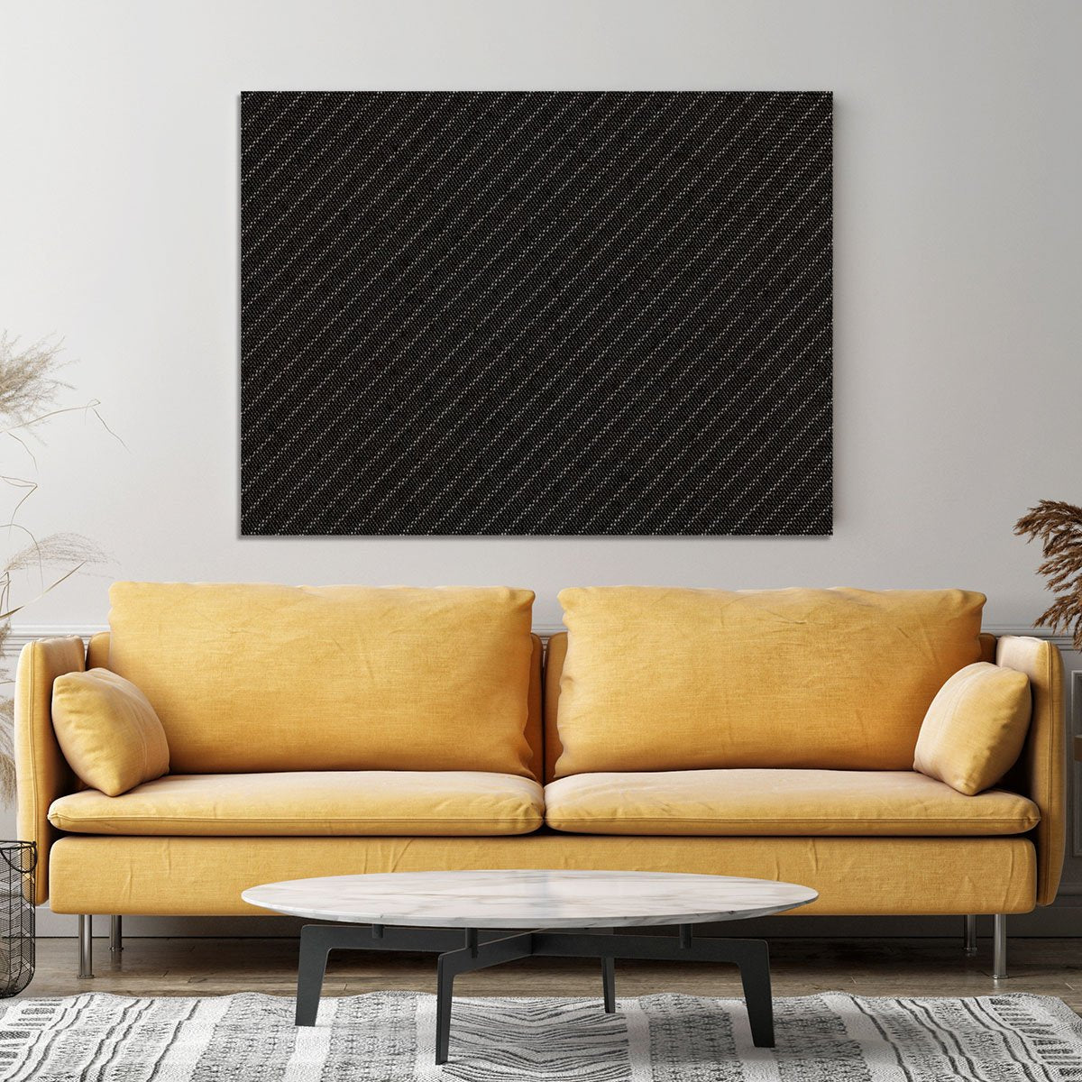 Pinstripe suit fabric Canvas Print or Poster