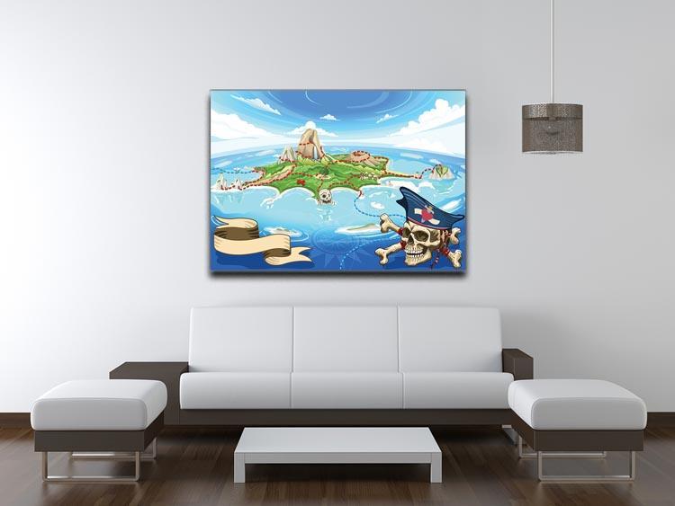 Pirate Cove Island Treasure Map Canvas Print or Poster - Canvas Art Rocks - 4