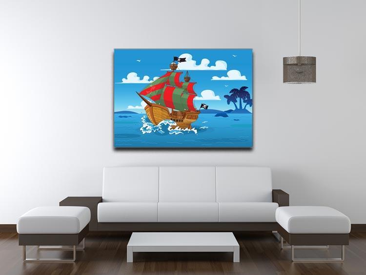 Pirate ship sails the seas Canvas Print or Poster - Canvas Art Rocks - 4