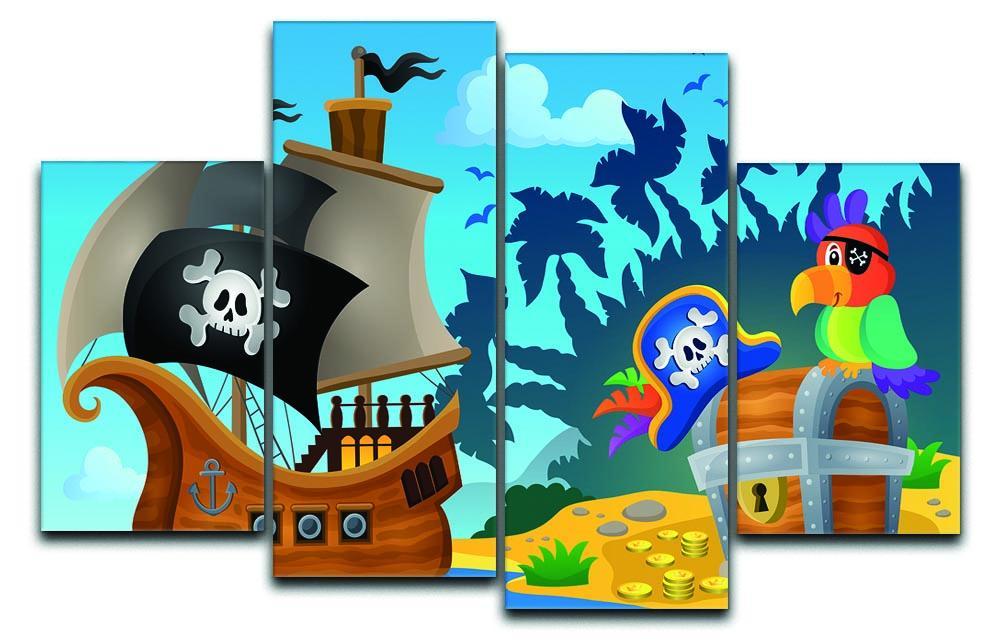Pirate ship topic image 6 4 Split Panel Canvas  - Canvas Art Rocks - 1