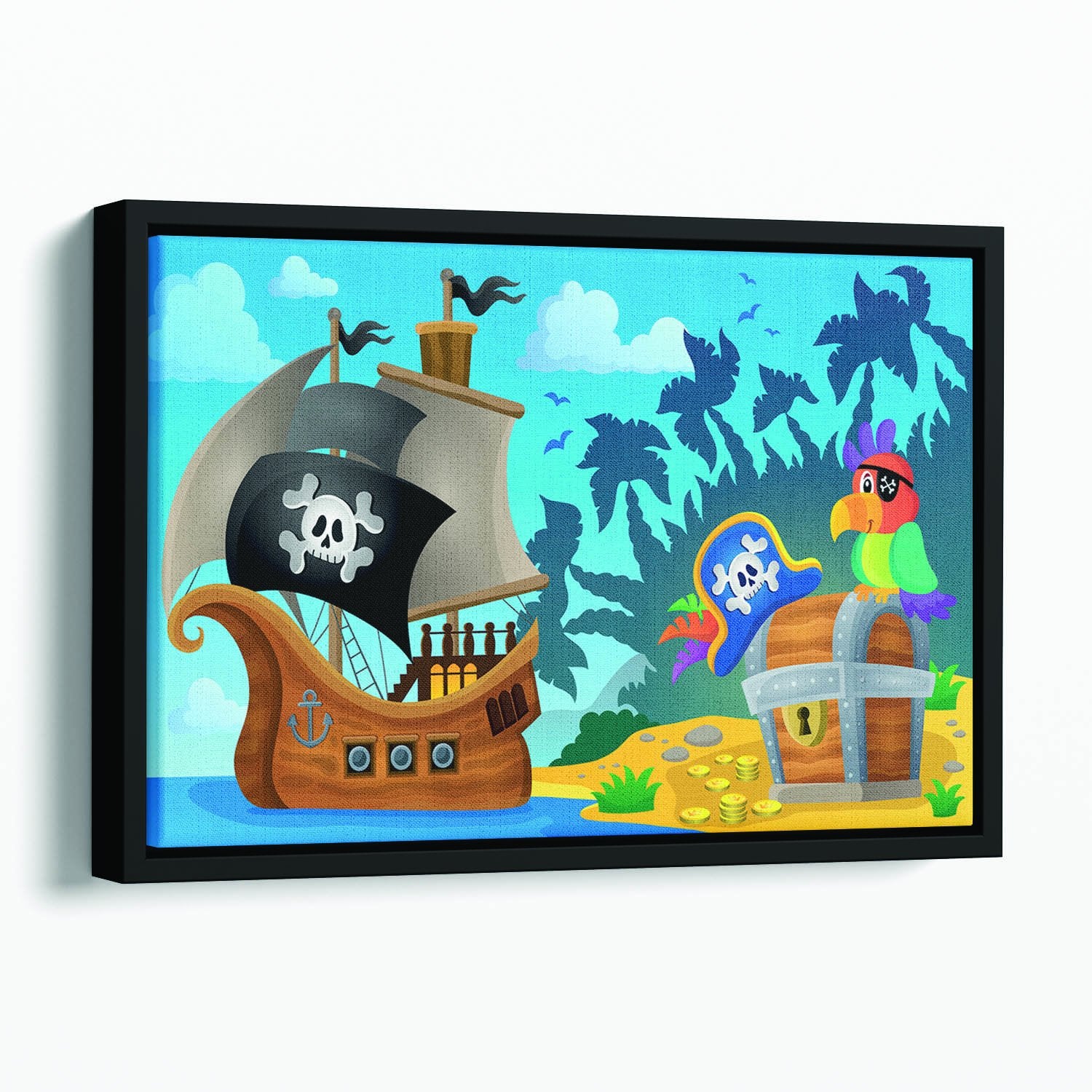 Pirate ship topic image 6 Floating Framed Canvas