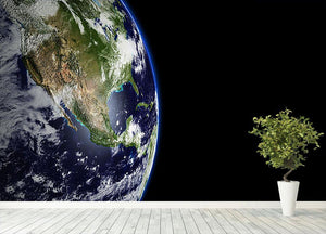 Planet Earth in universe or space Wall Mural Wallpaper - Canvas Art Rocks - 4