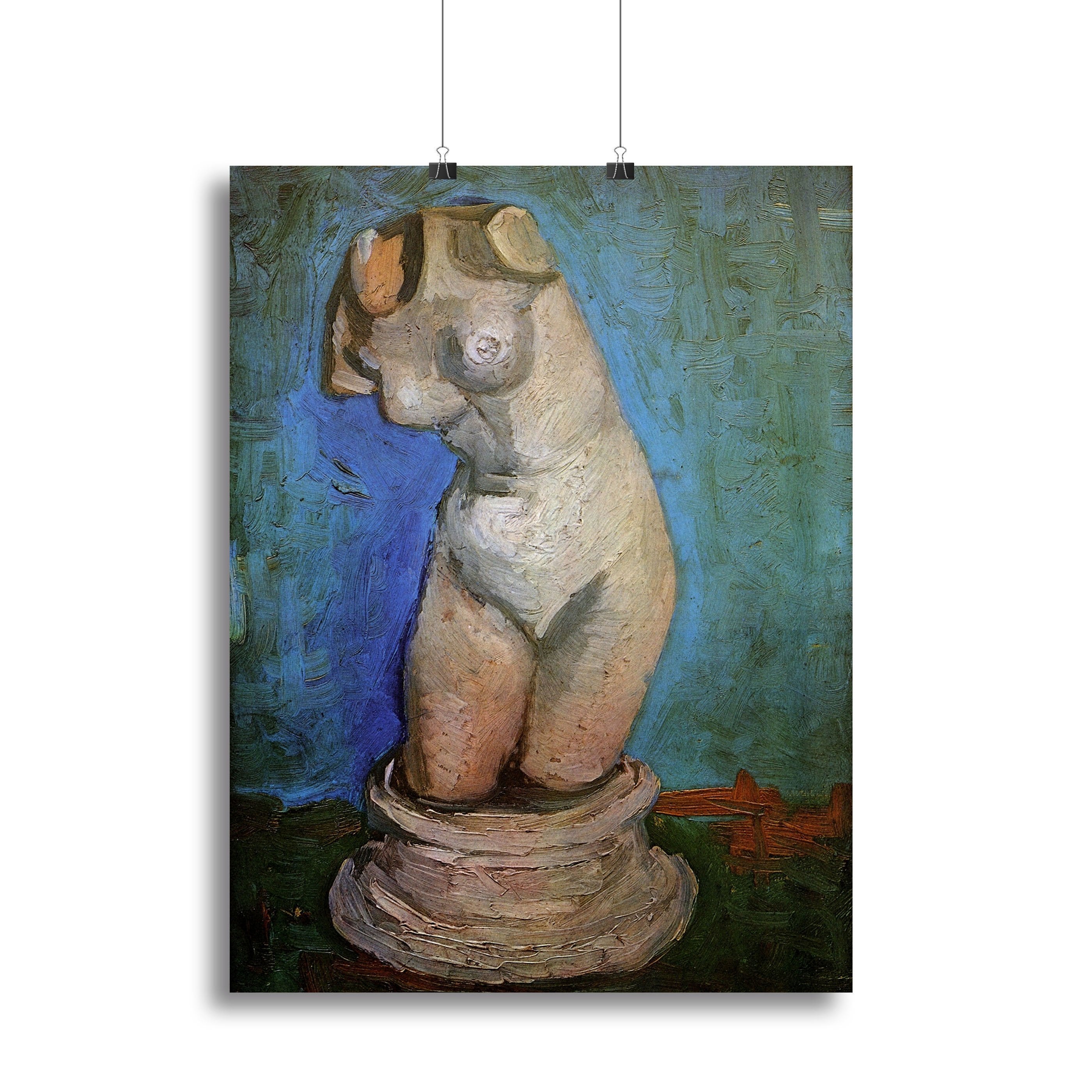 Plaster Statuette of a Female Torso 2 by Van Gogh Canvas Print or Poster