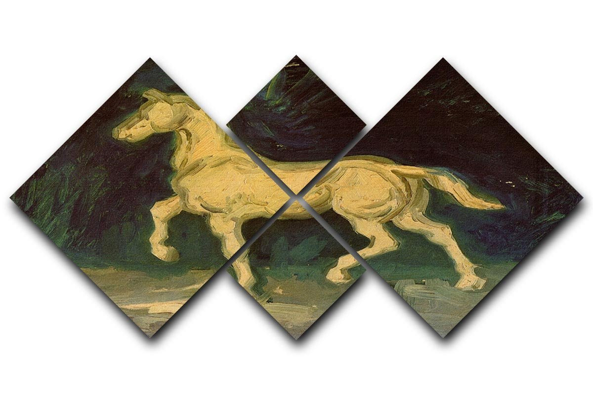 Plaster Statuette of a Horse by Van Gogh 4 Square Multi Panel Canvas  - Canvas Art Rocks - 1