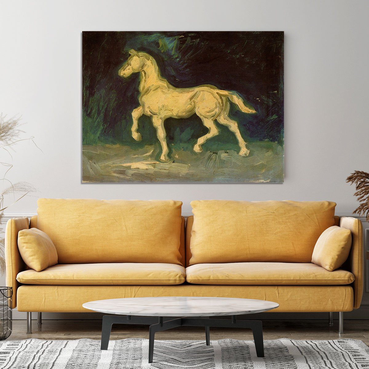 Plaster Statuette of a Horse by Van Gogh Canvas Print or Poster