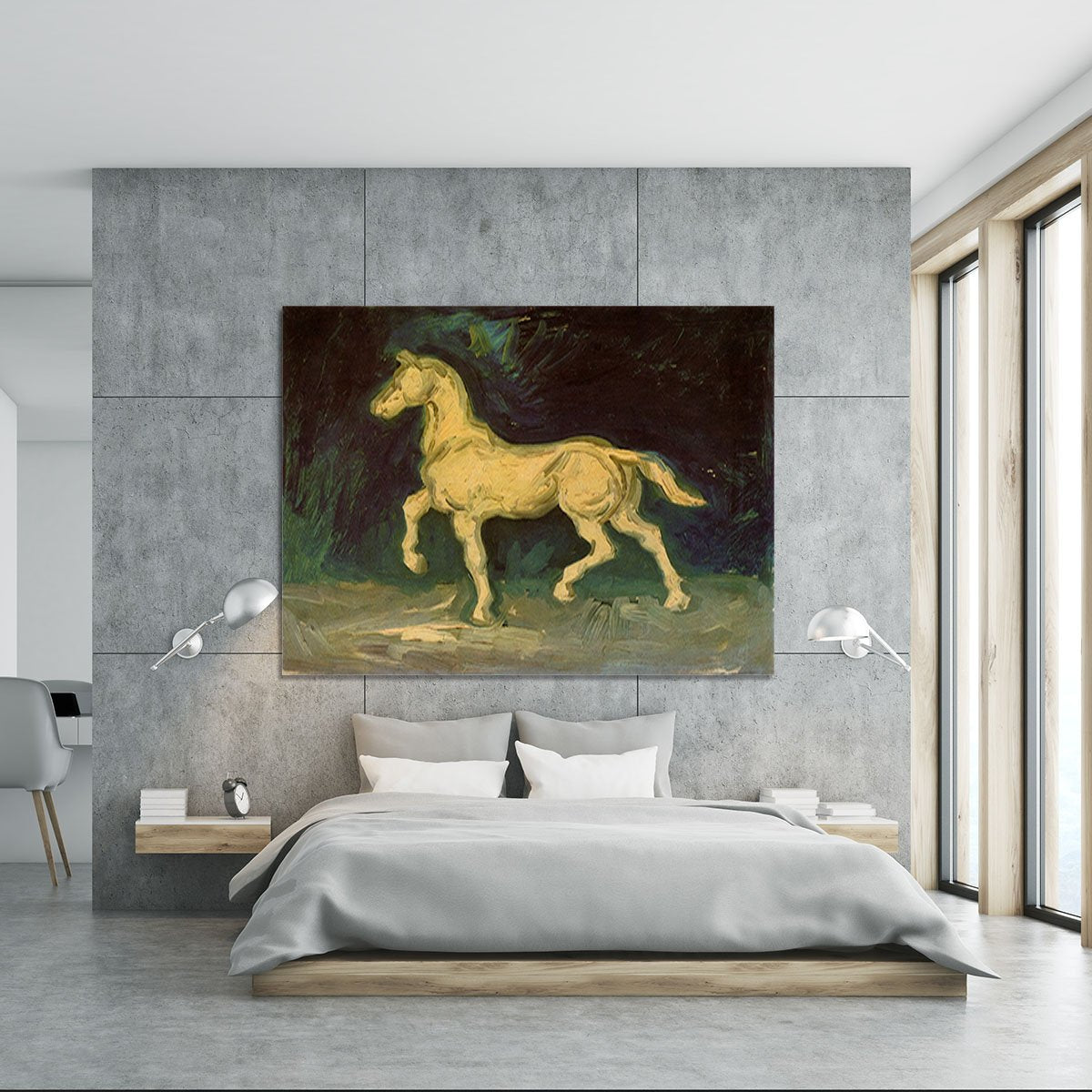 Plaster Statuette of a Horse by Van Gogh Canvas Print or Poster