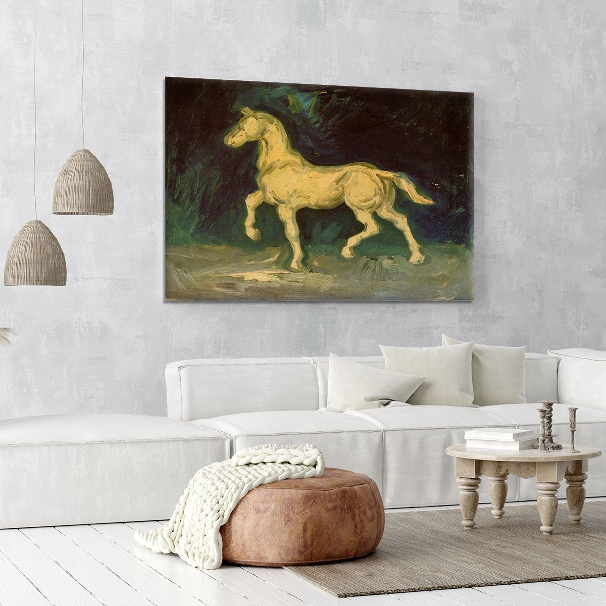 Plaster Statuette of a Horse by Van Gogh Canvas Print or Poster