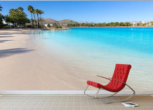 Platja de Alcudia beach Wall Mural Wallpaper - Canvas Art Rocks - 2