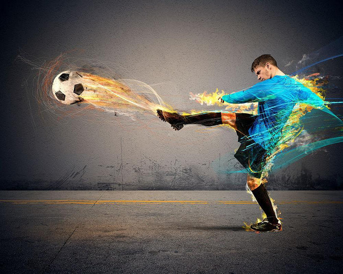 Player throws fireballs at opponents Wall Mural Wallpaper