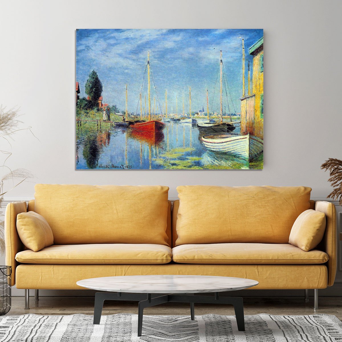 Pleasure Boats at Argenteuil by Monet Canvas Print or Poster