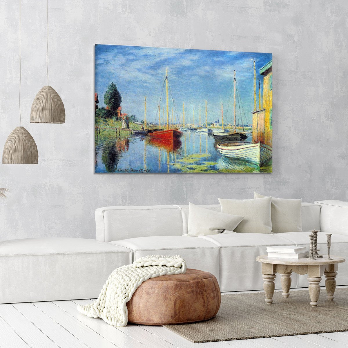 Pleasure Boats at Argenteuil by Monet Canvas Print or Poster