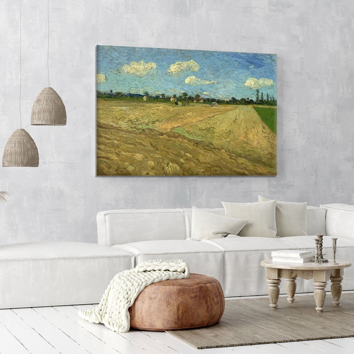Ploughed fields by Van Gogh Canvas Print or Poster