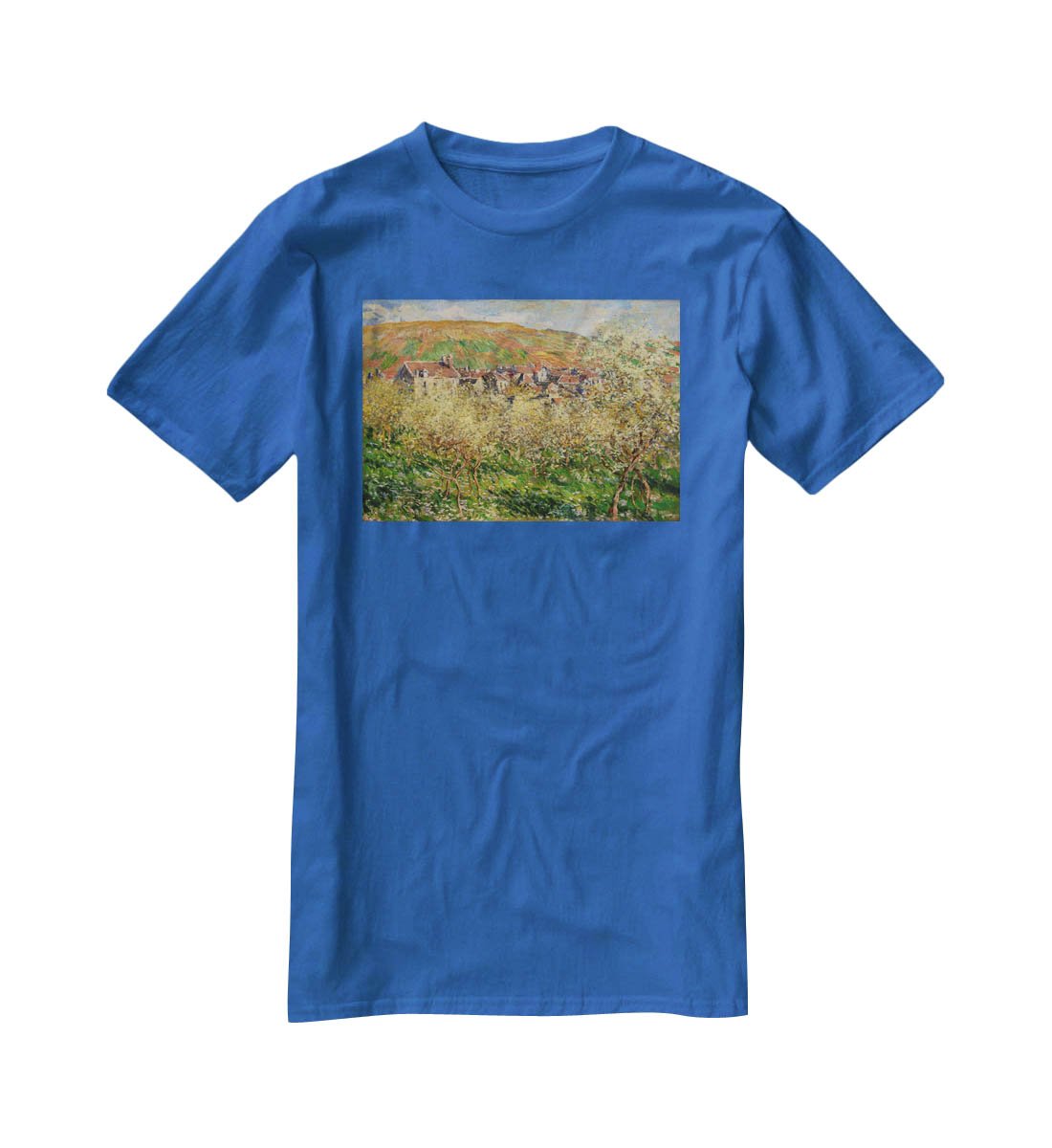 Plum trees in blossom by Monet T-Shirt - Canvas Art Rocks - 2