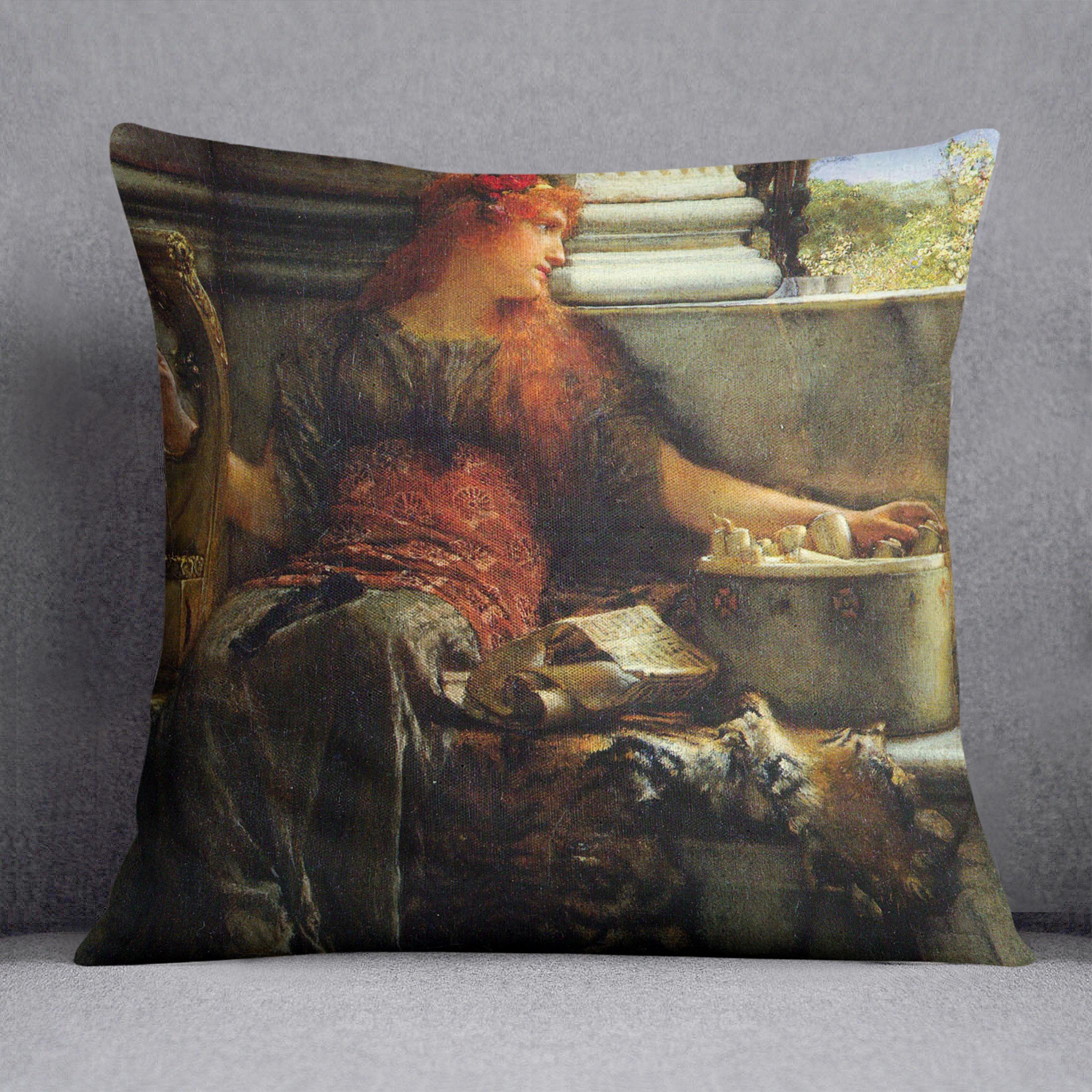 Poesie by Alma Tadema Cushion - Canvas Art Rocks - 1