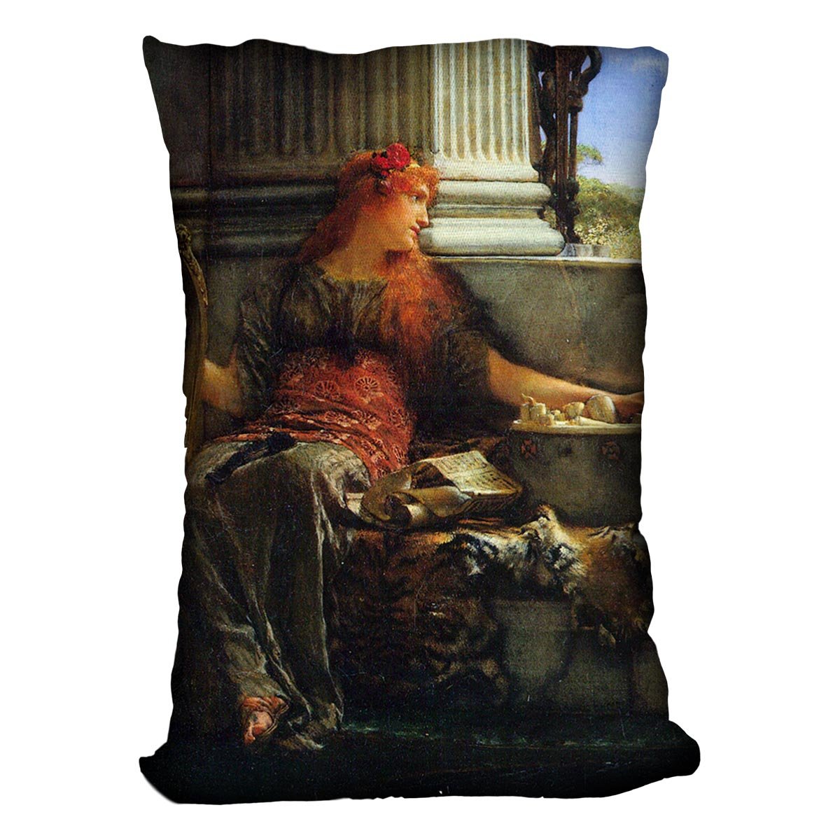Poesie by Alma Tadema Cushion - Canvas Art Rocks - 4