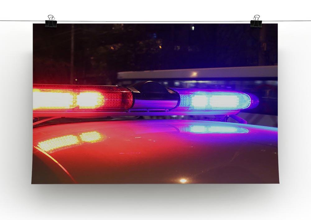 Police lights Canvas Print or Poster - Canvas Art Rocks - 2